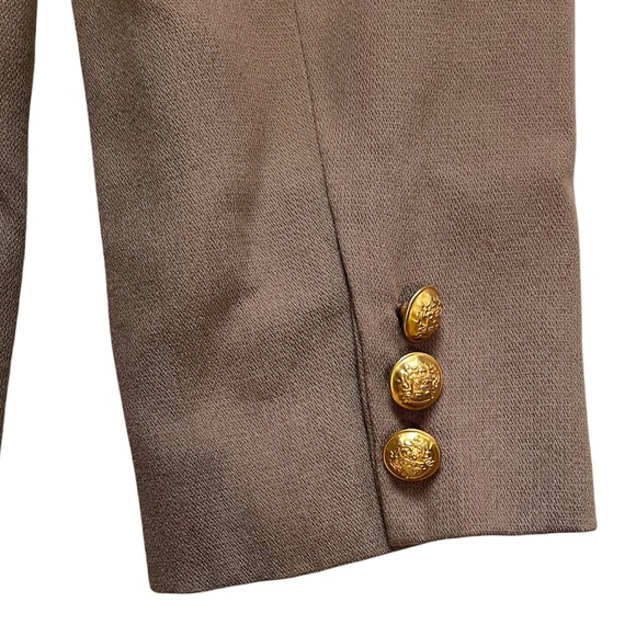 Vintage | Brown and Gold Double Oversized Breasted Blazer - Picture 5 of 11